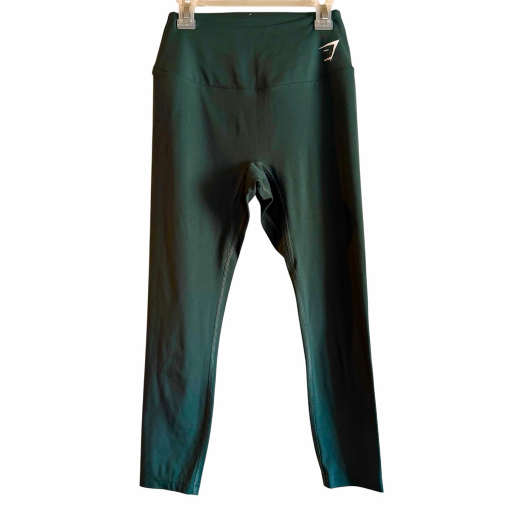 Gymshark Dark Green High Waist 7/8 Workout Athletic Performance Leggings Small